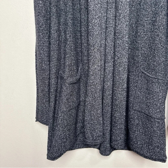 Roots Womens Medium Shawl Collar Heathered Black Knit Cardigan - Picture 9 of 15